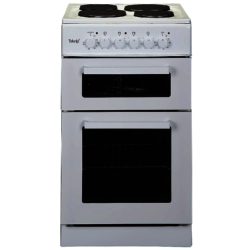 Teknix TK50TEW 50cm Twin Cavity Electric Cooker in White